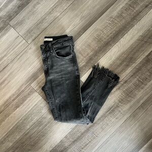 Mavi Charcoal Frayed Hem Women Jeans